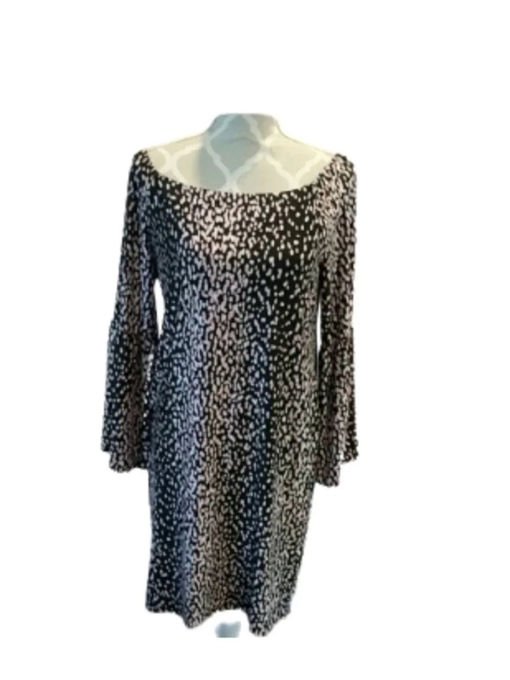 Emma & Michelle off the shoulder satin feel dress